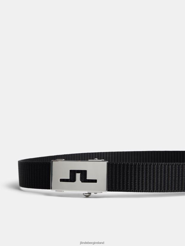 J.Lindeberg Women Reese Webbing Belt Black Accessory BXV8X41944