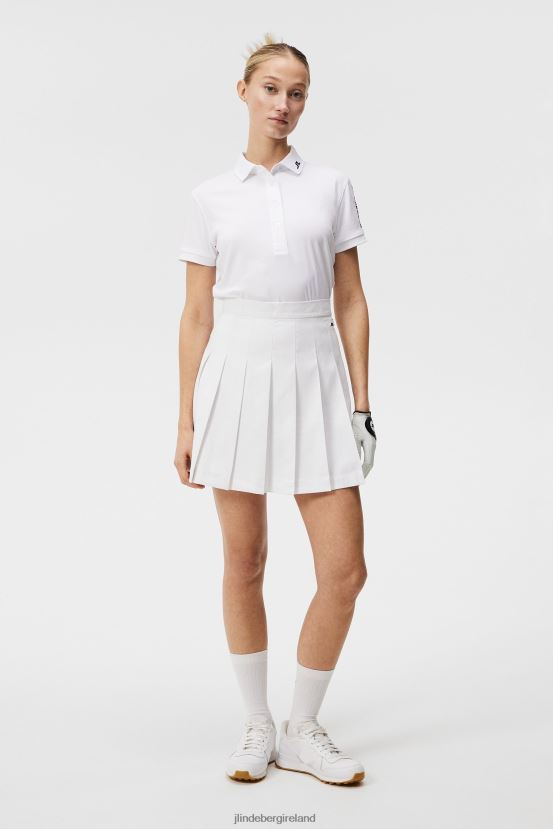 J.Lindeberg Women Adina Golf Skirt White Clothing BXV8X41690