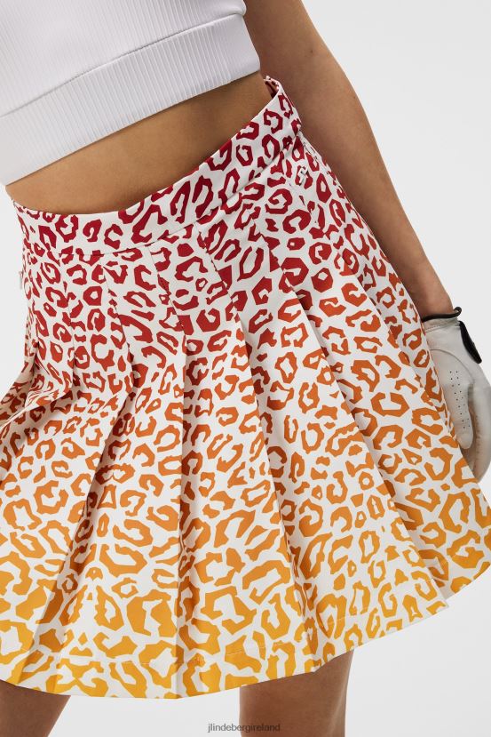 J.Lindeberg Women Adina Leo Print Skirt Leo Reflect Sunset Clothing BXV8X41619