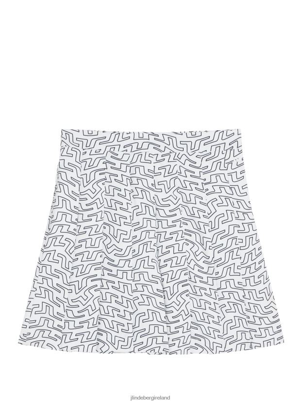 J.Lindeberg Women Adina Print Skirt White Bridge Swirl Clothing BXV8X41677 - Click Image to Close