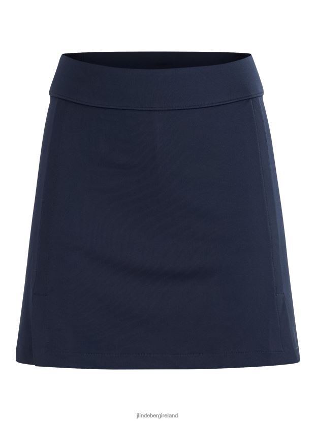 J.Lindeberg Women Amelie Mid Golf Skirt Navy Clothing BXV8X41691