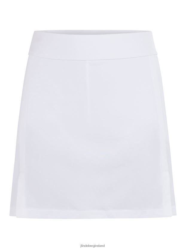 J.Lindeberg Women Amelie Mid Golf Skirt White Clothing BXV8X41692