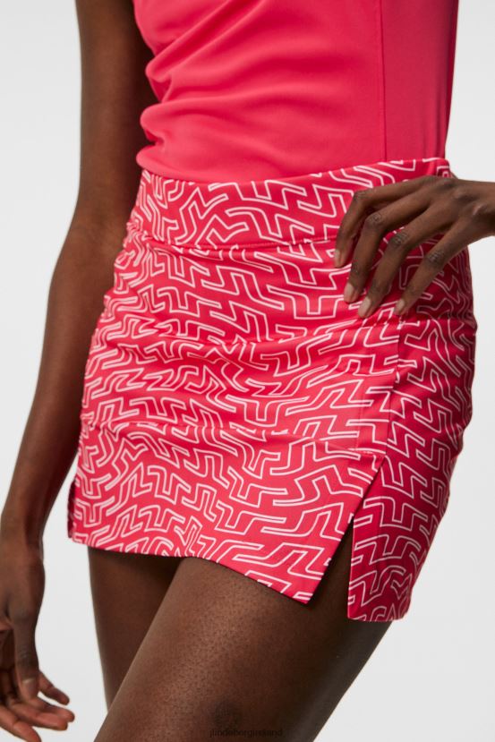 J.Lindeberg Women Amelie Print Skirt Azalea Bridge Swirl Clothing BXV8X41649