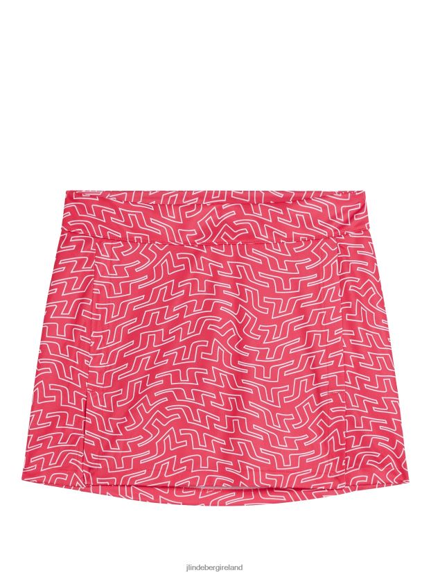 J.Lindeberg Women Amelie Print Skirt Azalea Bridge Swirl Clothing BXV8X41649