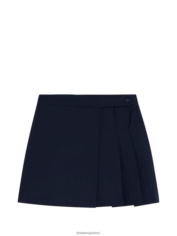 J.Lindeberg Women Cataleya Pleated Skirt Navy Clothing BXV8X41667