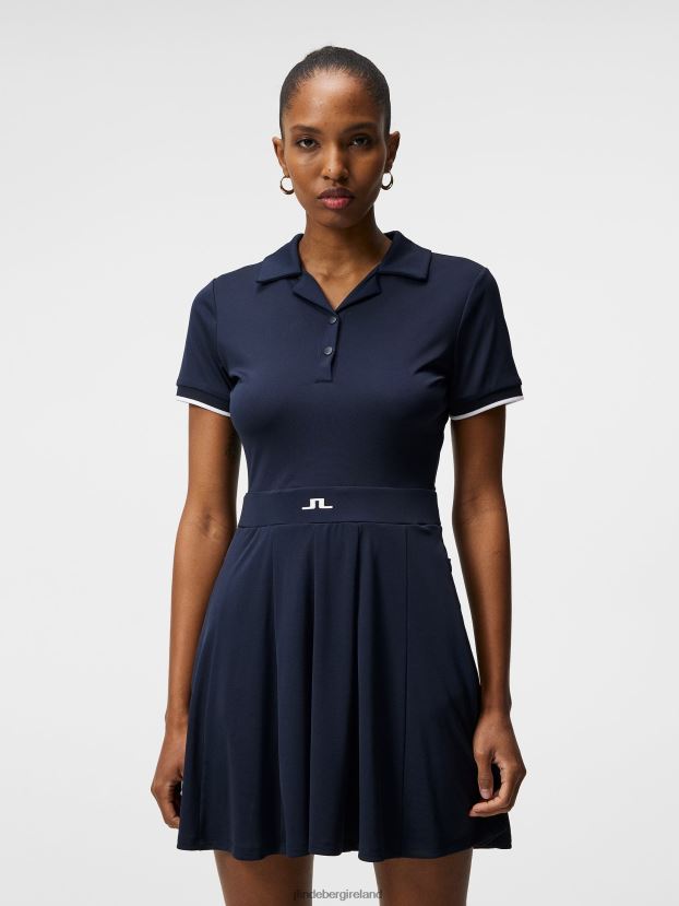 J.Lindeberg Women Dagmar Dress Navy Clothing BXV8X41635 - Click Image to Close