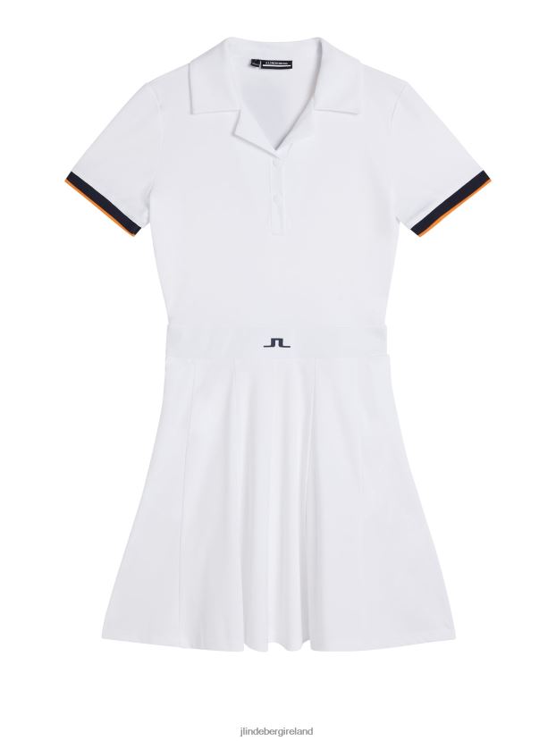 J.Lindeberg Women Dagmar Dress White Clothing BXV8X41634