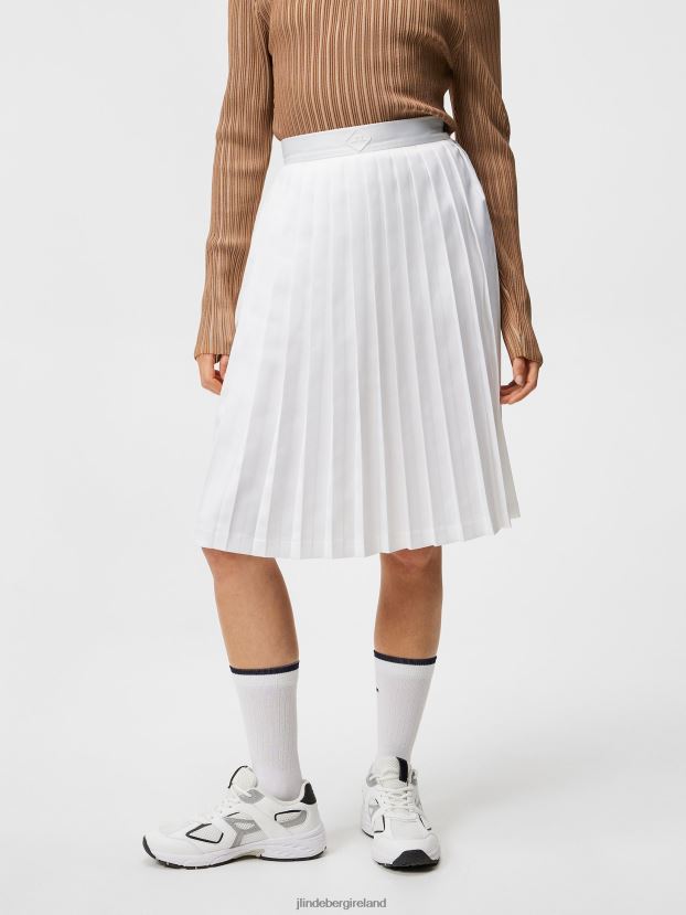 J.Lindeberg Women Dorothea Pleated Skirt White Clothing BXV8X41618 - Click Image to Close