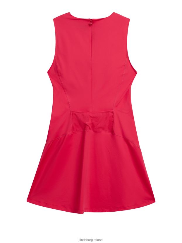 J.Lindeberg Women Helena Dress Rose Red Clothing BXV8X41563 - Click Image to Close