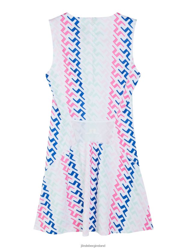 J.Lindeberg Women Helena Print Dress Pink Painted Bridge Clothing BXV8X41596