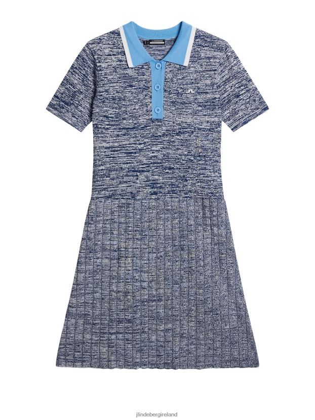 J.Lindeberg Women Holly Knitted Dress Estate Blue Clothing BXV8X41555