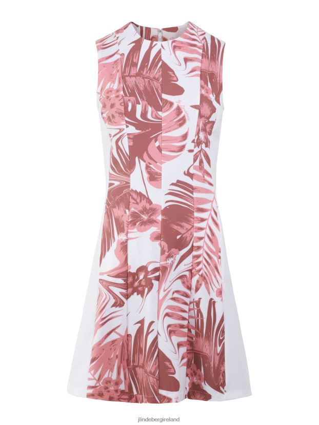 J.Lindeberg Women Jasmin Print Dress Hibiscus Pink Clothing BXV8X41685