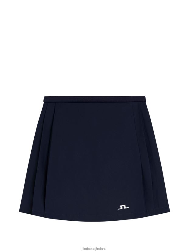 J.Lindeberg Women Sierra Pleat Skirt Navy Clothing BXV8X41670