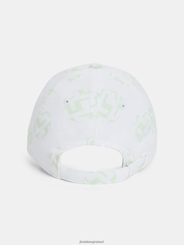 J.Lindeberg Women Layla Print Cap White Sphere Dot Accessory BXV8X41983 - Click Image to Close