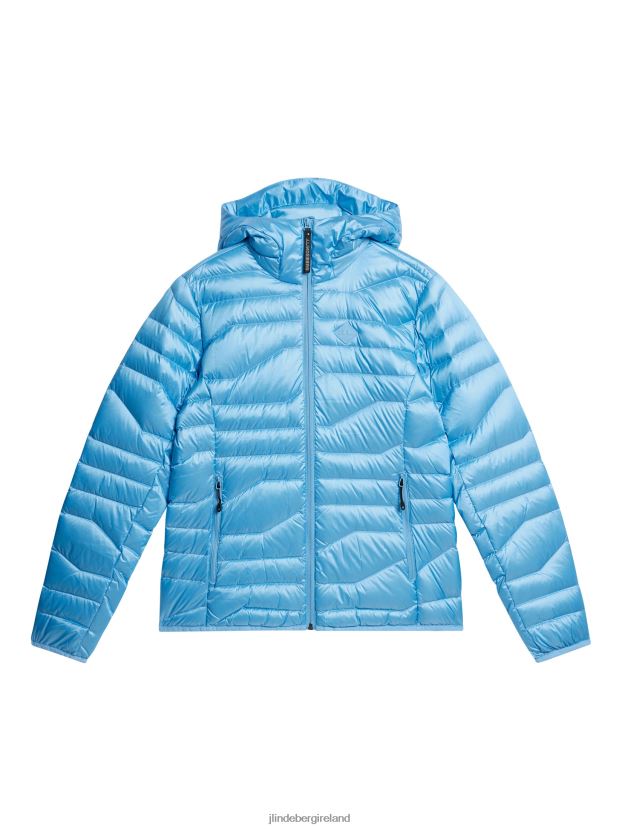 J.Lindeberg Women Cliff Light Down Hood Little Boy Blue Clothing BXV8X41910 - Click Image to Close