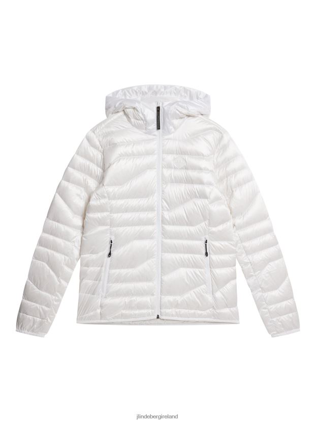 J.Lindeberg Women Cliff Light Down Hood White Clothing BXV8X41911 - Click Image to Close