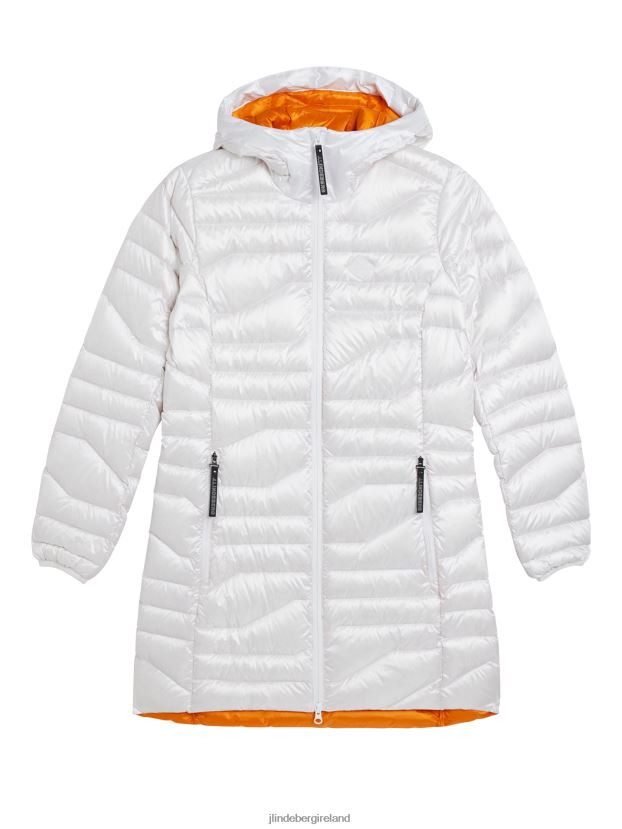 J.Lindeberg Women Cliff Light Down Parka White Clothing BXV8X41913 - Click Image to Close