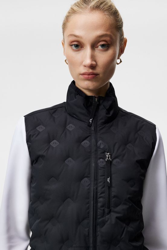 J.Lindeberg Women Rosetta Hybrid Jacket Black Clothing BXV8X41922