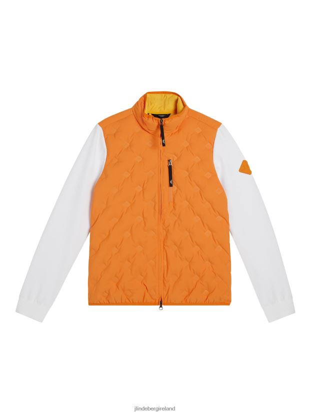 J.Lindeberg Women Rosetta Hybrid Jacket Russet Orange Clothing BXV8X41923 - Click Image to Close