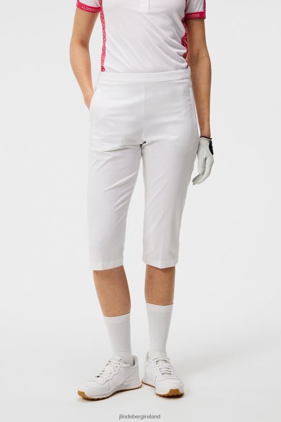 J.Lindeberg Women Dilara Capri Pant White Clothing BXV8X41739 - Click Image to Close