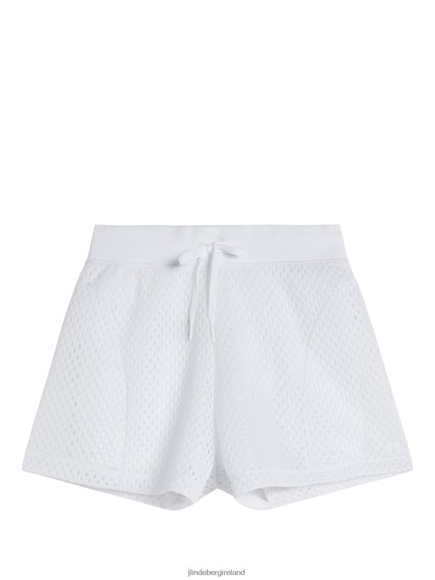 J.Lindeberg Women Misha Mesh Shorts White Clothing BXV8X41727