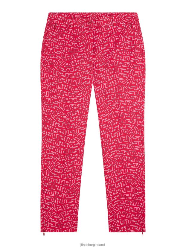 J.Lindeberg Women Pia Print Pant Azalea Bridge Swirl Clothing BXV8X41755