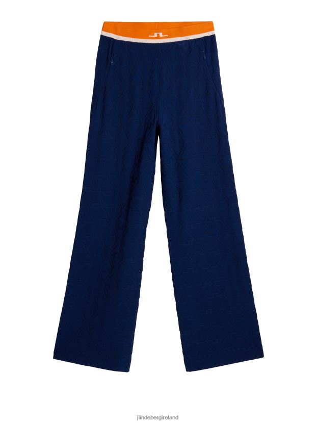 J.Lindeberg Women Wanda Knitted Pant Estate Blue Clothing BXV8X41696