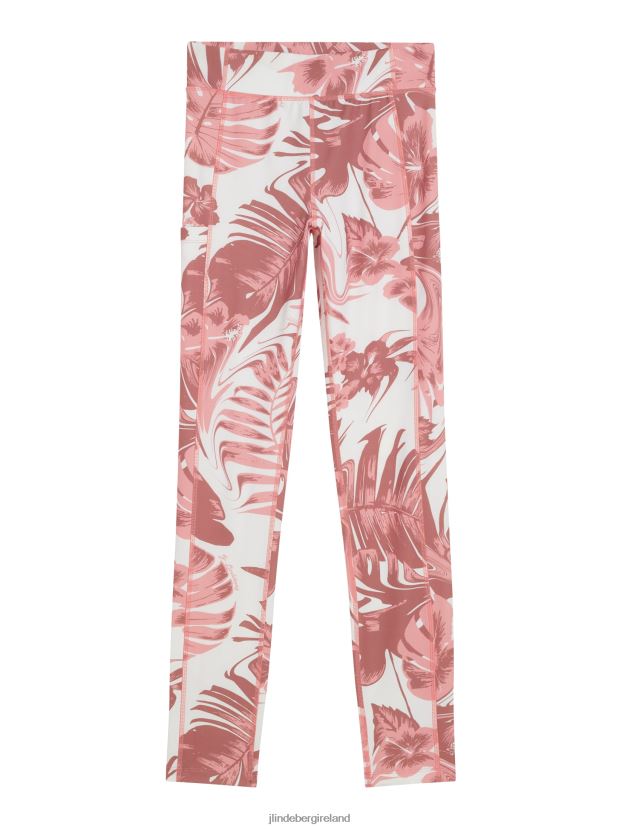 J.Lindeberg Women Zena Print Tights Hibiscus Pink Clothing BXV8X41761