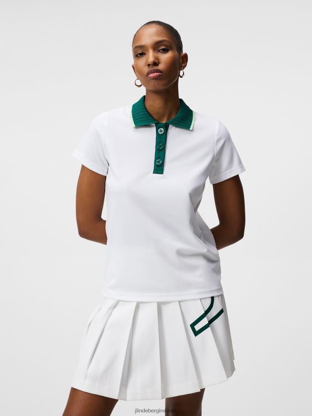 J.Lindeberg Women Alea Polo White Clothing BXV8X41496 - Click Image to Close