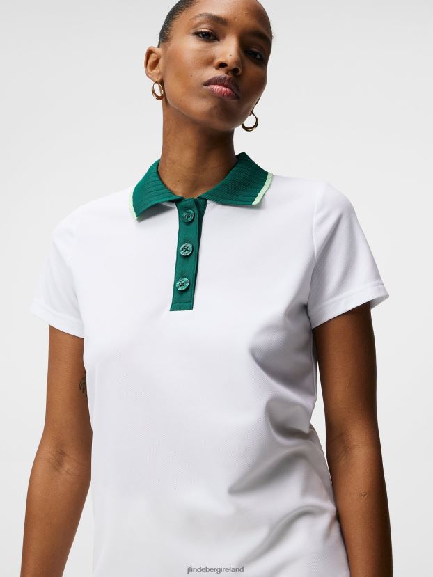 J.Lindeberg Women Alea Polo White Clothing BXV8X41496