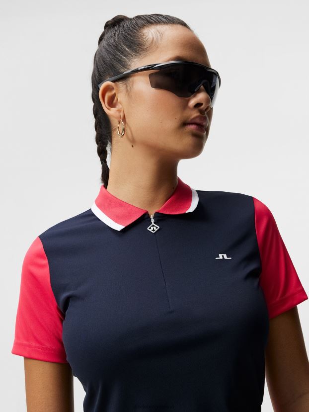 J.Lindeberg Women Antonia Polo Navy Clothing BXV8X41538