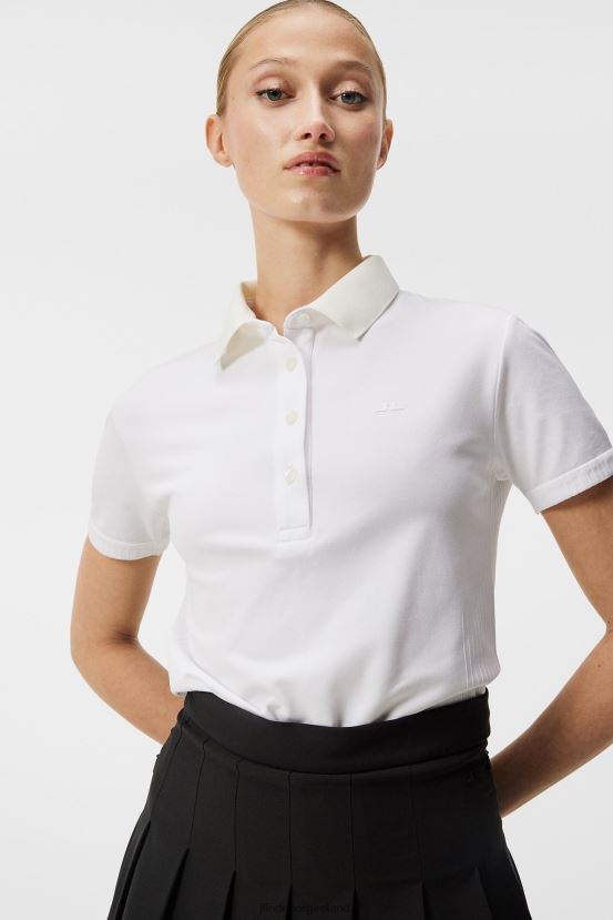 J.Lindeberg Women Barbara Polo White Clothing BXV8X41504