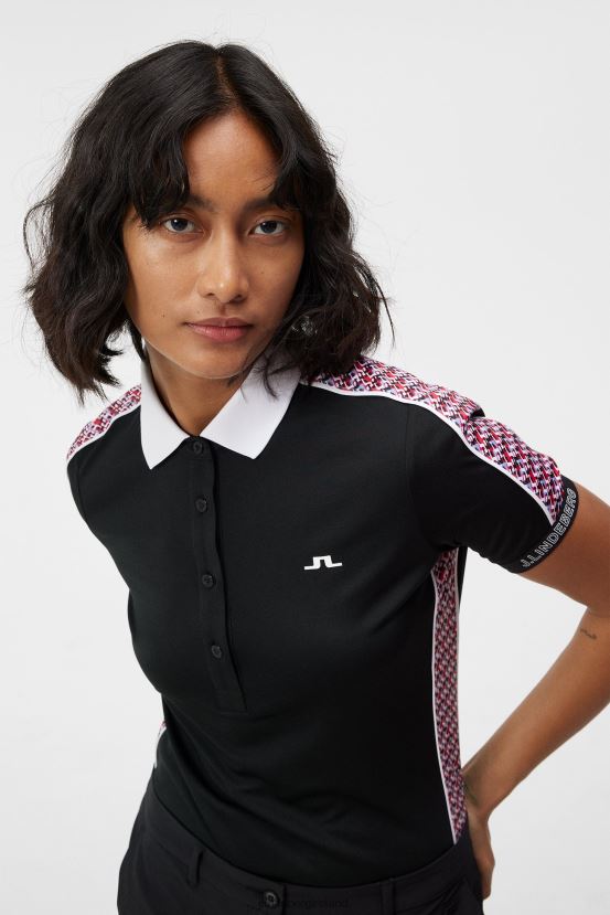 J.Lindeberg Women Damai Polo Black Clothing BXV8X41330