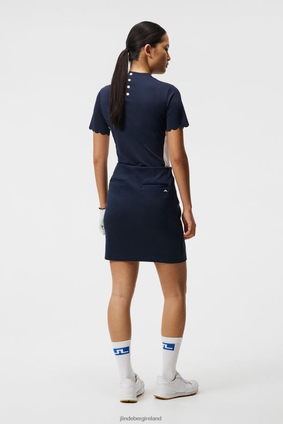 J.Lindeberg Women Elina Polo Navy Clothing BXV8X41455 - Click Image to Close