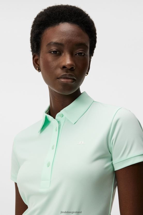 J.Lindeberg Women Hailey Polo Honeydew Clothing BXV8X41384