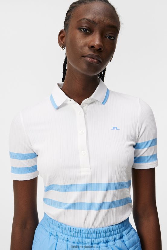 J.Lindeberg Women Moira Polo White Clothing BXV8X41362