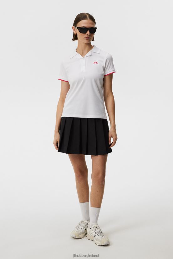 J.Lindeberg Women Solange Polo White Clothing BXV8X41448