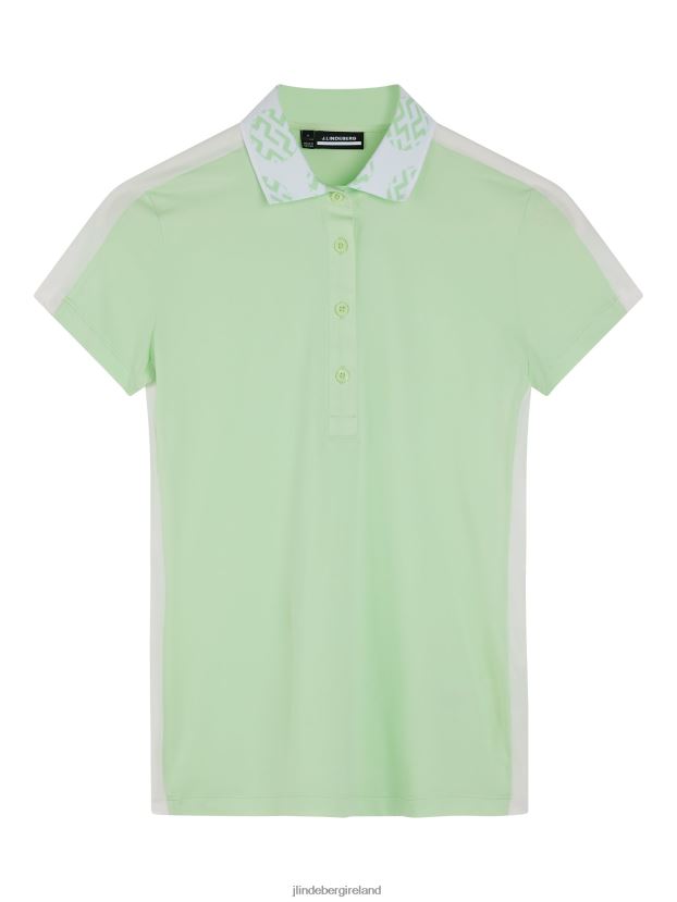 J.Lindeberg Women Tilly Polo Patina Green Clothing BXV8X41432