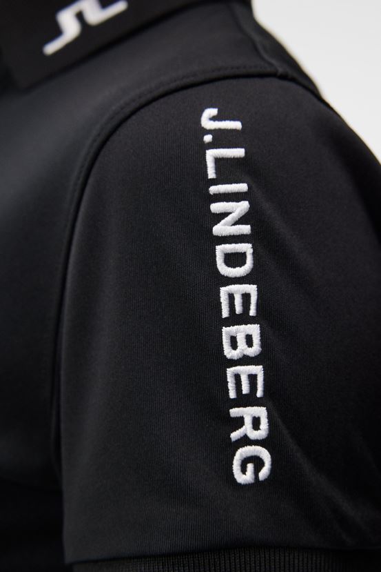 J.Lindeberg Women Tour Tech Golf Polo Black Clothing BXV8X41553