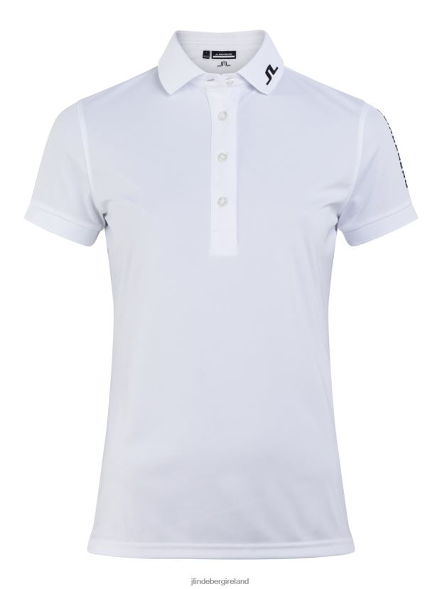 J.Lindeberg Women Tour Tech Golf Polo White Clothing BXV8X41552