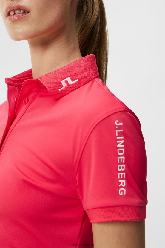 J.Lindeberg Women Tour Tech Polo Azalea Clothing BXV8X41468