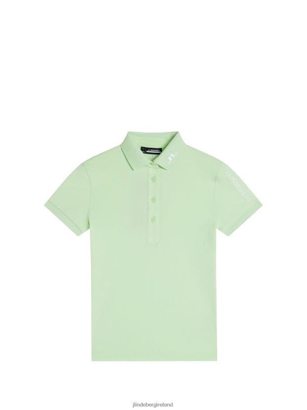 J.Lindeberg Women Tour Tech Polo Patina Green Clothing BXV8X41471