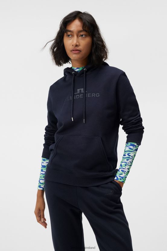 J.Lindeberg Women Alpha Hoodie Navy Clothing BXV8X41793 - Click Image to Close