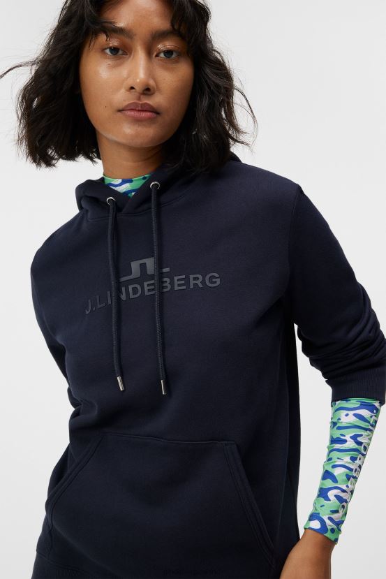 J.Lindeberg Women Alpha Hoodie Navy Clothing BXV8X41793