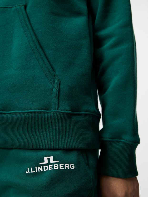 J.Lindeberg Women Alpha Hoodie Rain Forest Clothing BXV8X41897