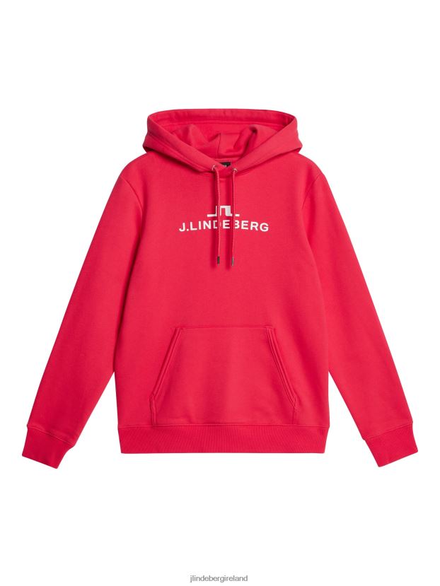 J.Lindeberg Women Alpha Hoodie Rose Red Clothing BXV8X41791