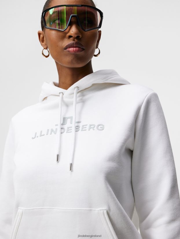 J.Lindeberg Women Alpha Hoodie White Clothing BXV8X41896