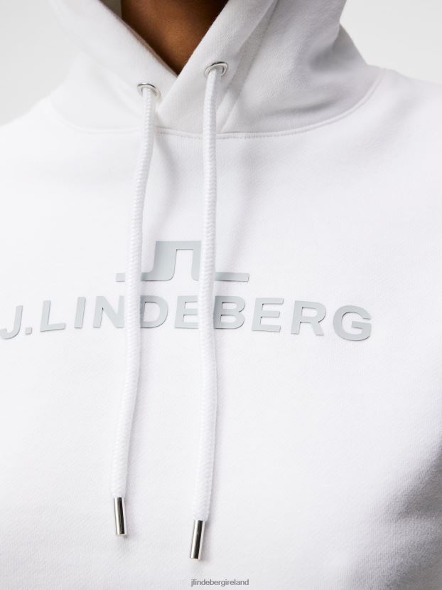 J.Lindeberg Women Alpha Hoodie White Clothing BXV8X41896