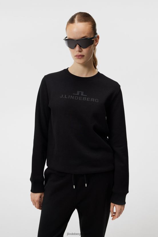 J.Lindeberg Women Alpha Sweatshirt Black Clothing BXV8X41789 - Click Image to Close