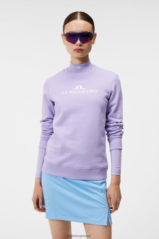 J.Lindeberg Women Alpha Sweatshirt Sweet Lavender Clothing BXV8X41787